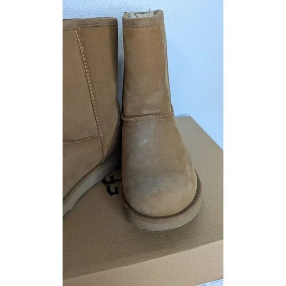 UGG Kids Classic Boots Size 2 Short Weather K/1019646K Chestnut 100% Authentic - Picture 6 of 12